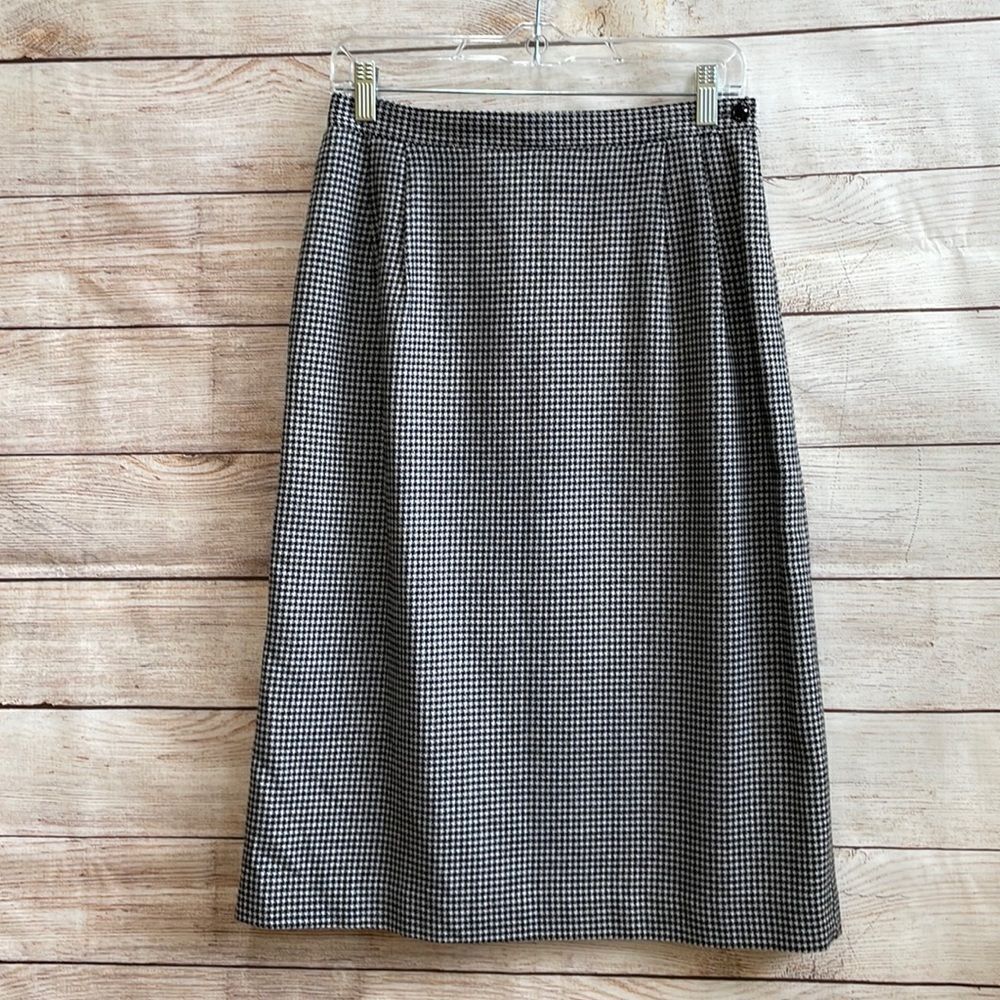 ‎VINTAGE PERSONAL WOOL HOUNDSTOOTH SKIRT